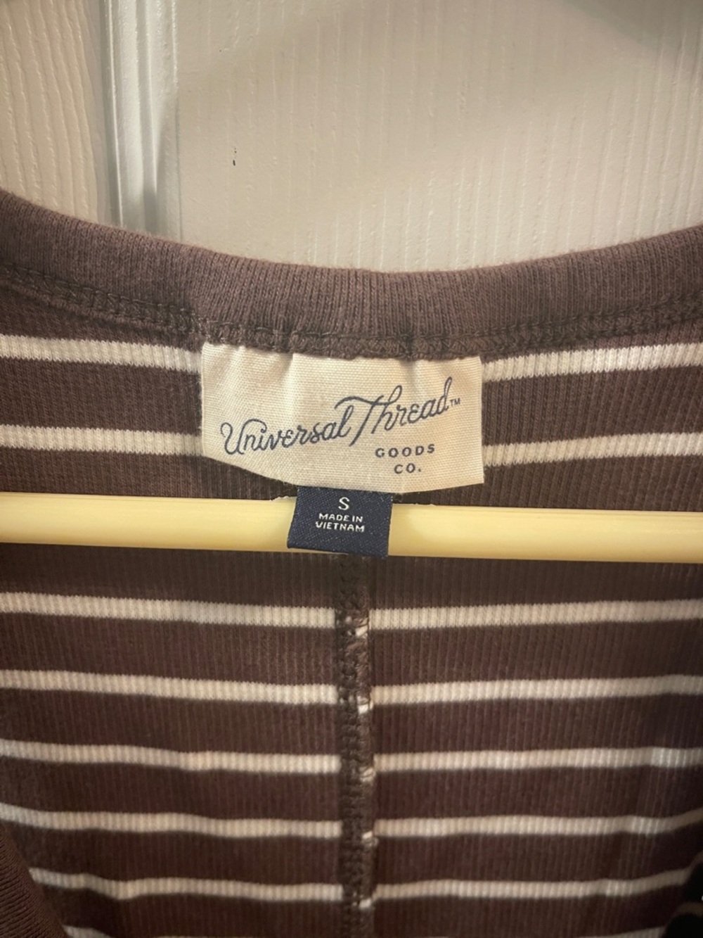Universal Thread Brown & White Striped Ribbed Tank - Picture 4 of 5